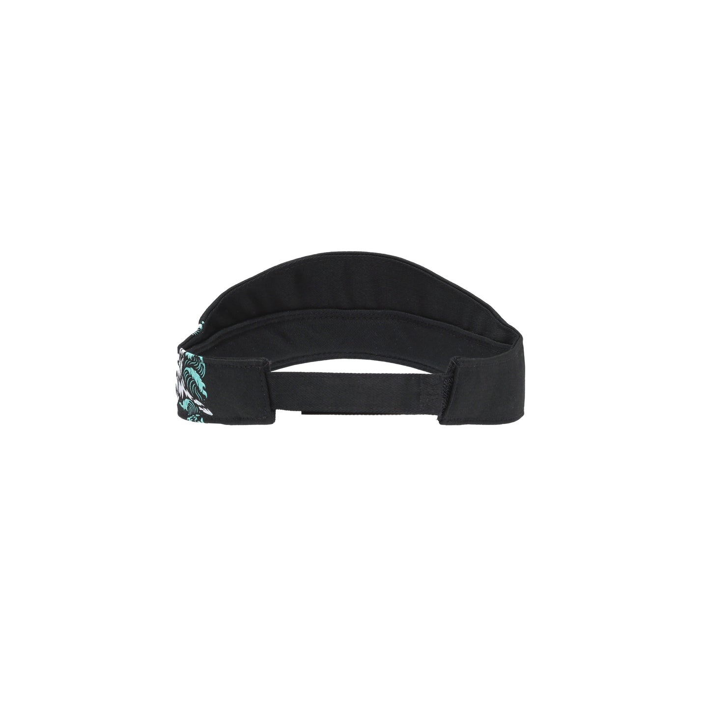 Back view of the visor hat showing the Velcro closure for adjustable fit.